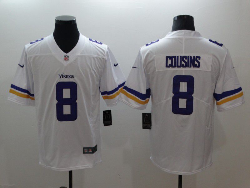 Men Minnesota Vikings #8 Cousins White Nike Vapor Untouchable Limited NFL Jerseys->->NFL Jersey
